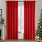 Red Privacy Sheer Curtains That Let Light in 84 Inches Long Non-See-Through Semi Sheer Curtains Light Filtering Window Curtains Christmas Drapes for Living Room Bedroom 2 Panels Set
